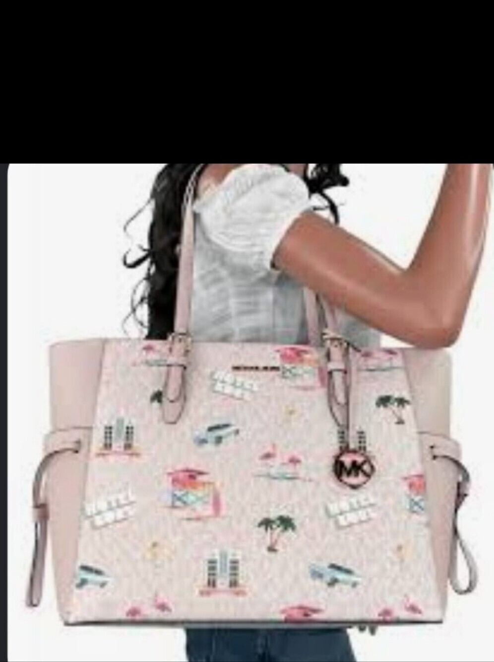 Limited Ed Michael Kors Gilly Large Drawstring Travel Tote light powder blush - Picture 3 of 17